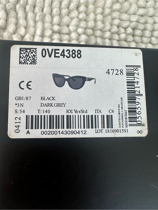 Versace Black Cat-Eye Sunglasses main image 3